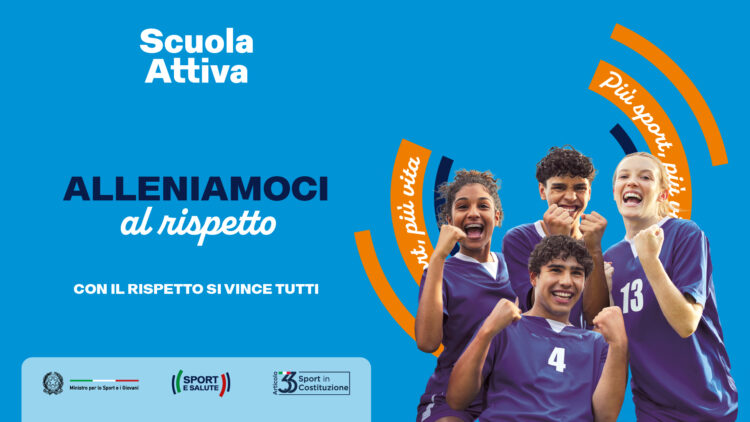 “Alleniamoci al Rispetto”. Riparte in sette città il progetto che valorizza lo sport come strumento educativo nelle scuole secondarie di II grado