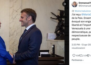 Machado incontra Macron che dà il suo sostegno alla transizione in Venezuela